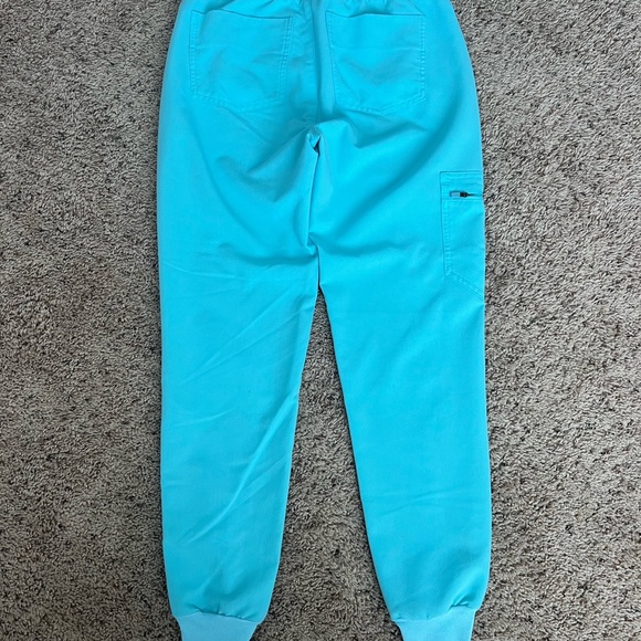 Figs Turquoise with Hot Pink Strings Set - XS Top and Bottom - Picture 3 of 5